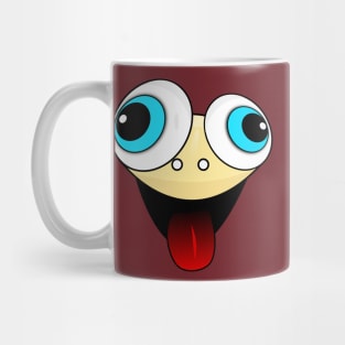 Outer Space Funny Face Cartoon Emoji Mug